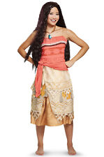 Disney Moana Costume W/necklace Sz Small 4-6