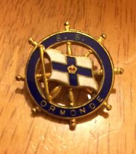 Orient line SS Orcades c1920s ship wheel enamel badge sold on ship
