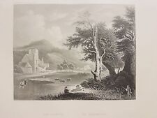 Jacob van Ruisdäel The Monastery 1872 Antiquarian Steel Engraving Art Print