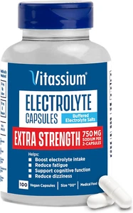 Vitassium Extra Strength Electrolyte Capsules, 750Mg of Sodium - Picture 1 of 12
