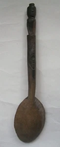 Vintage ASIAN PRIMITIVE FOLK ART WOOD SPOON - Picture 1 of 6
