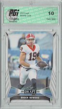 Brock Bowers 2023 Leaf Football #18 Rookie Card PGI 10