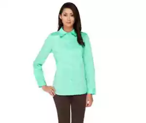 Camisa Susan Graver Elastizada Tejida Manga Larga Botón Frontal Genial Como Nueva Reg 8 J - Imagen 1 de 3