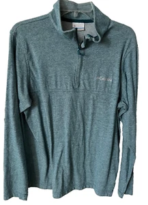 Columbia Mens Size Medium  1/4 Zip Long Sleeve Mock Neck Pullover Shirt - Picture 1 of 2