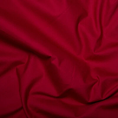 100% Cotton Poplin Fabric Plain - CLARET RED - Craft Fabric Material Metre - Image 1 of 3
