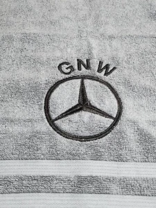 Juego de baño de 3 piezas bordado personalizado con logotipo de Mercedes - Imagen 1 de 4