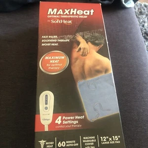 MaxHeat Heating Pad by SoftHeat Optimal Therapeutic Relief 4 Power Settings NEW - Picture 1 of 3