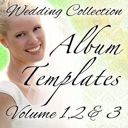WEDDING ALBUM TEMPLATES VOL.1 2 & 3 FOR PHOTOSHOP CS, CS2, CS3,CS4, CS5, CS6, CC - Image 1 of 1
