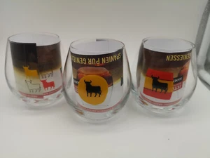 OSBORNE Veterano - 3 Sück -BRANDY-GLAS Ritzenhoff SPANIEN Toro 8 cm hoch NEU!