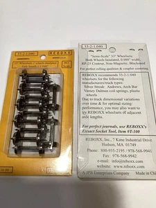 ReBoxx-2 33" HO Semi-scale wheels sets, 1.040" Axle Length, 12/ Pkg, NMRA RP-25 - Picture 1 of 1