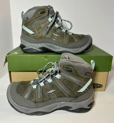 Bota de Senderismo Keen Circadia Mid Impermeable Damas Acero Gris/Azul Nube 6 AMPLIA Foto 1 de 4