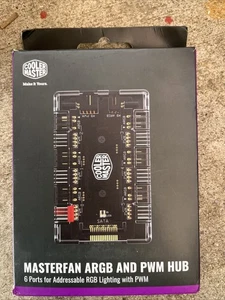 ARGB and PWM Fan HUB,6 Ports for Addressable RGB Lighting,1 to 6 Multi Way Ma... - Picture 1 of 2