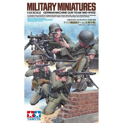 TAMIYA MILITARY MINIATURES - GERMAN MACHINE GUN TEAM (MID-WWII) - 35386 SCALA 1: - Immagine 1 di 4