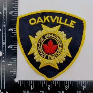 Oakville Canada Fire Dept Department Shoulder Patch 4x4 Black Gold Rare Vintage - Picture 1 of 1