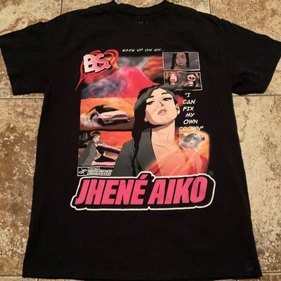 JHENE AIKO ANIME MANGA GRAPHIC T-SHIRT ( MENS M ) BLACK PREOWNED - Image 1 of 4
