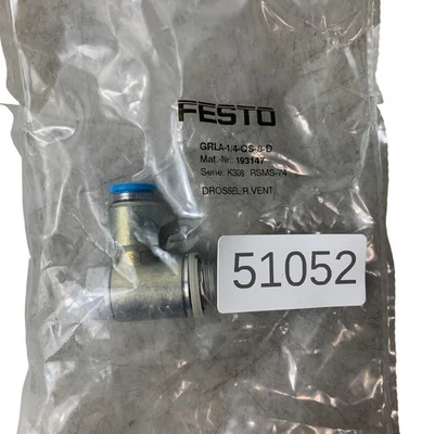 Festo GRLA-1/4-QS-8-D Throttle Check Valve 193147 - Image 1 of 4