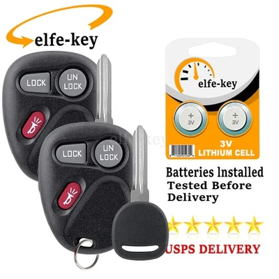Black 3 Button Remote Key Fob for GMC Sierra 1500 2500 3500 2001 2002 KOBLEAR1XT - Image 1 of 4