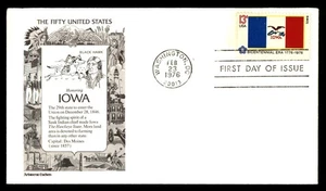 Mayfairstamps US FDC 1976 Flag of Iowa First Day Cover aat_49535 - Picture 1 of 2