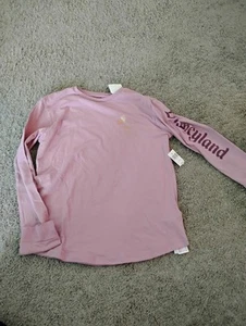 Disney Parks Disney World 50th Gold Mickey Pink Long Sleeve Shirt Size XXL - Picture 1 of 3