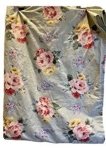 Ralph Lauren Cottage Lane FULL FLAT Sheet Mint Green Pink Roses Floral DOUBLE - Picture 1 of 5