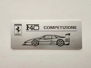 1989 Ferrari F40 Competizione LM Metal Plate Plaque for 1/12 - Picture 1 of 3