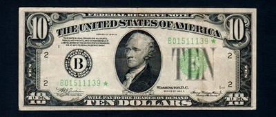 ⭐️$10 1934-A Federal Reserve Note New York  Free Shipping (B196) - Image 1 of 2