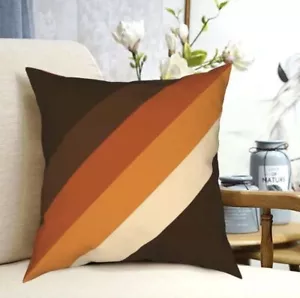 70's 80's RETRO STRIPES Cushion Cover Gift 45 X 45 Pillow Case NEW Home Decor - Picture 1 of 5