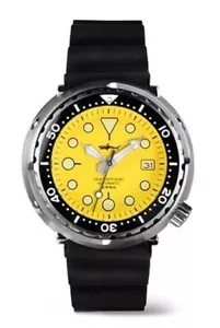 Sharkey Tuna Japan NH35 Diver 200M Automatic Yellow Watch 47mm C3 NH35A Sapphire - Picture 1 of 3