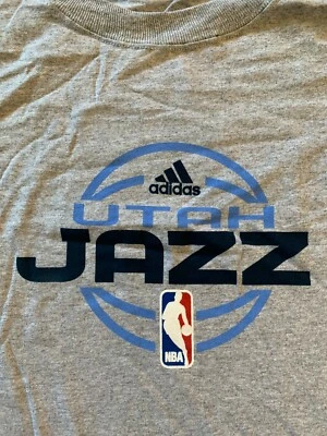UTAH JAZZ GAME USED WORN TEAM ISSUE 4XLT SLEEVELESS T SHIRT WARM UP Grey issued - Image 1 of 2