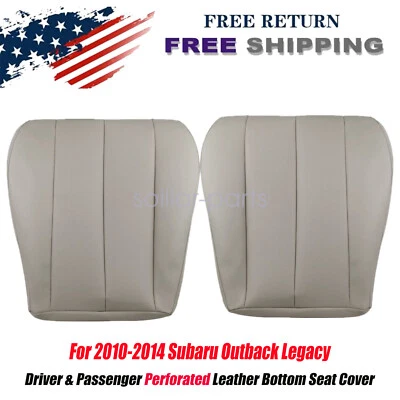 2010-2014 For Subaru Outback Legacy Both Side Bottom Seat Cover Tan Leather 2PCS Foto 1 de 4