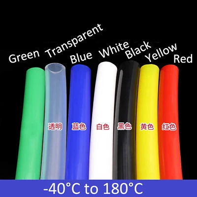 Tubo de silicona 0,5 mm-50 mm ID seguro para alimentos manguera de vacío tubo suave varios colores Foto 1 de 4