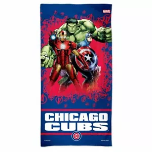 CHICAGO CUBS IRON MAN HULK CAPTAIN AMERICA 30"X60" SPECTRA BEACH TOWEL WINCRAFT - Picture 1 of 1