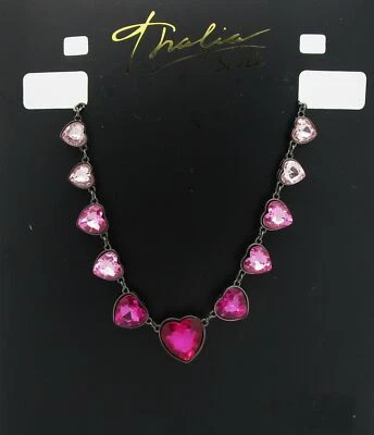 Collar THALIA SODI Corazón Rosa Cristal Tono Dorado Foto 1 de 2