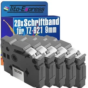 20x Schriftband für Brother TZe-921 P-Touch 1000 1000 BTS 1000 F 1005 BTS 1005 F - Bild 1 von 2