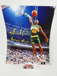 Shawn Kemp "Reign Man" Inschrift signiert Seattle Supersonics 8x10 Foto (C) Echtheitszertifikat - Bild 1 von 2