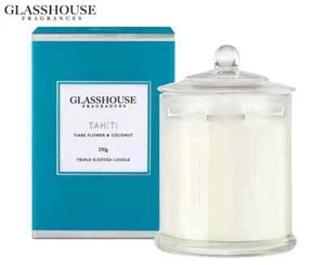 Glasshouse Tahiti Tiare Flower & Coconut 350g Triple Scented Candle - Picture 1 of 1