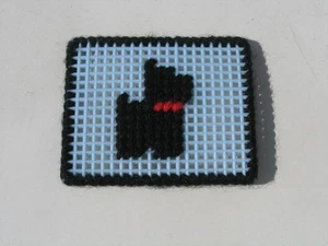 Tolle Scotty Scottie Scottish Terrier Hund bestickt Netz Geldbörse Tasche  - Bild 1 von 3