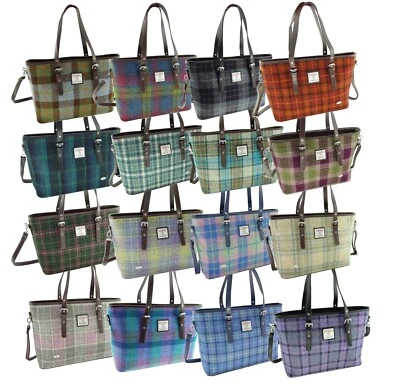 Glen Appin Harris Tweed Spey Large Tote Handbag Shoulder Strap Choice of Colours - Image 1 of 2