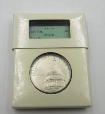 MS70 1994 D U.S. Capitol Bicentennial Commemorative $1 PCGS MS 70 - Image 1 of 3