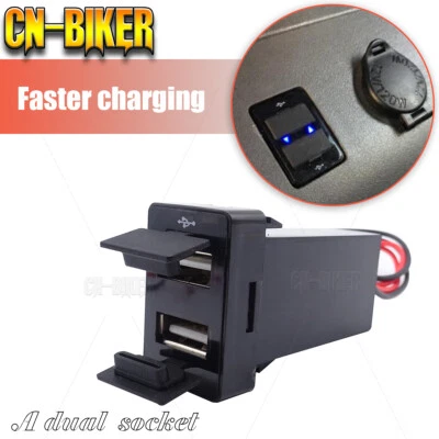 Dual USB Power Socket Charger Control Wire Kit For Toyota Tundra Tacoma 4Runner - Image 1 of 4