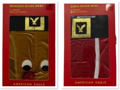 Новый с Ярлыками AMERICAN EAGLE бархата праздник боксера краткое белье 6» внутренний шов XS-S-M-L-XL - Изображение 1 из 4