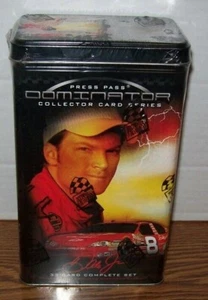 DALE EARNHARDT JR 2006 PRESS PASS RACING TIN 33 CARD SET & 3 OVERSIZE CARDS - Picture 1 of 3