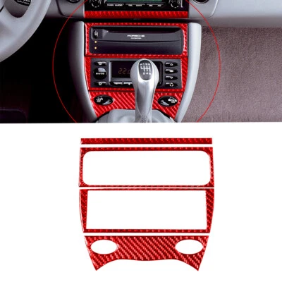 Red Carbon Fiber Storage Box Panel Trim For Porsche 911 996 & Boxster 986 98-04 - Изображение 1 из 4