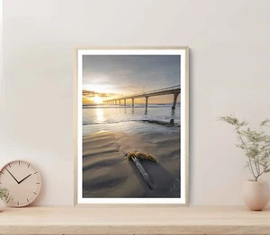 Architecturally Unique Pier & Coastline Poster Premium Quality Choose your Size - Picture 1 of 5