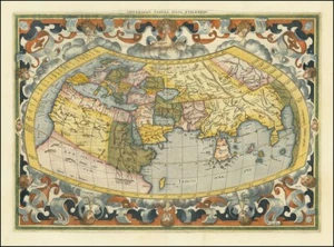 Ptolemaic World Map 1578 Gerardus Mercator Ptolemy Poster Art Print PICK SIZE - Picture 1 of 1