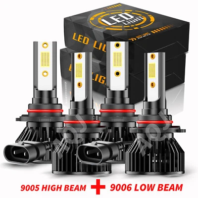 For Saturn SL SL1 SL2 1991-2002 Combo LED Headlight 9005+9006 High Low Bulbs Kit Foto 1 de 4