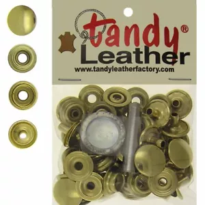Tandy Leather 5/16 Inch Line 24 Snap fastener kit CT.15 w/Tools - Gold - Picture 1 of 2