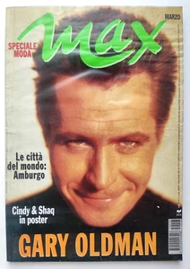 Rivista Max Marzo 1995 Gary Oldman Poster Di Cindy Crawford E Shaquille O'Neal - Picture 1 of 1