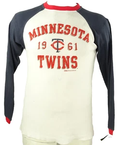 Minnesota Twins MLB Stitches Men's Graphic Long Sleeve Thermal Shirt - Picture 1 of 7