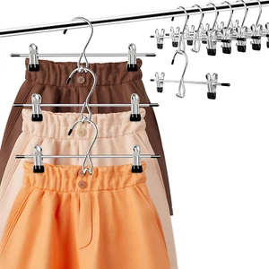 Stackable Pants Hangers with Clips, 8 Pack - Picture 1 of 12